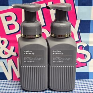 BBW Leather & Brandy Gentle + Clean Foaming Hand Soap White Barn | 2 Pack